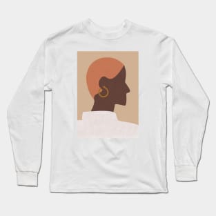 Modern Black Woman, Boho Afro Girl Long Sleeve T-Shirt